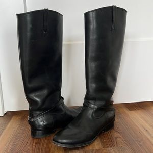 Black Frye Leather Boots